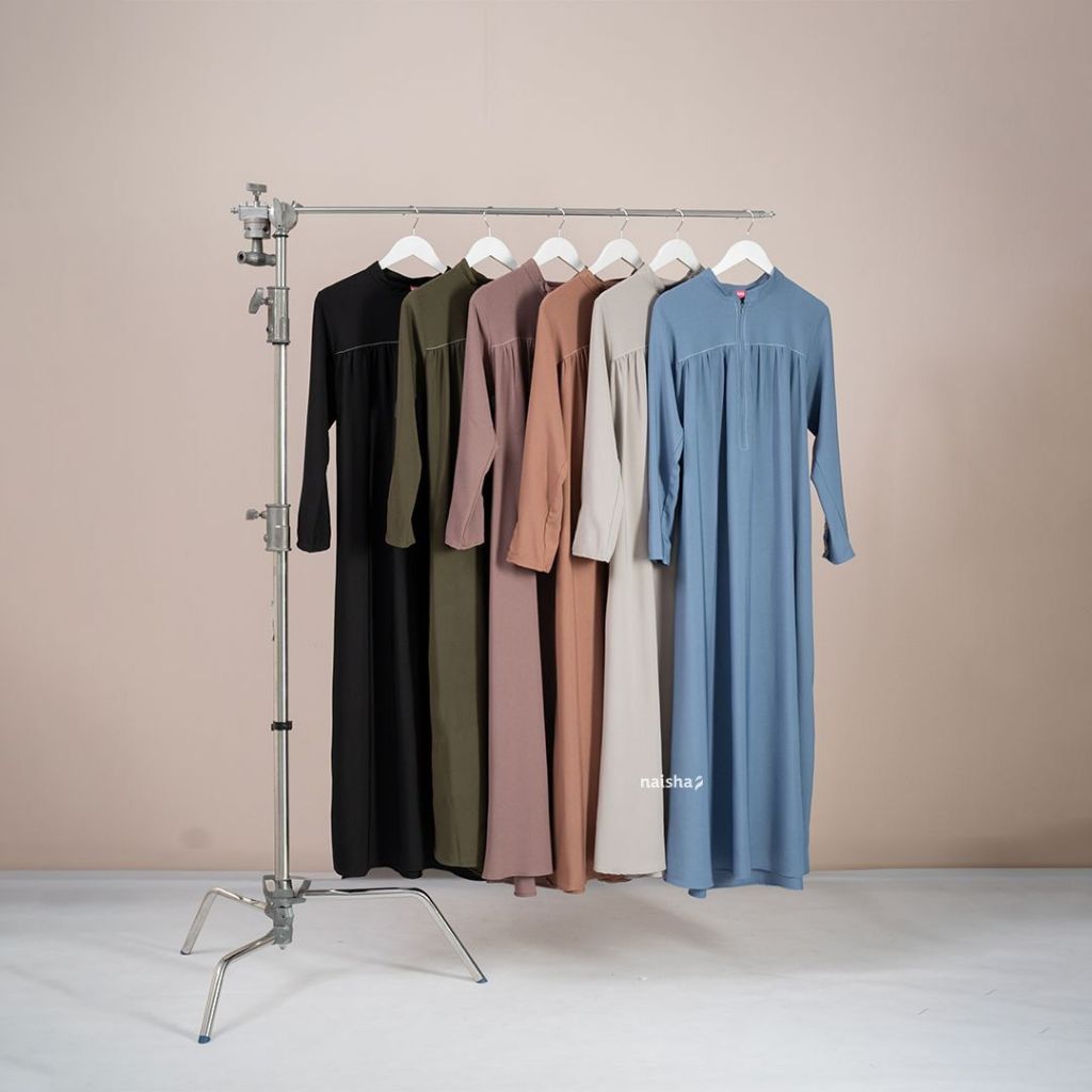 NAISHA OFFICIAL - Syafiqa Dress | Gamis Basic | Dress Daily-7