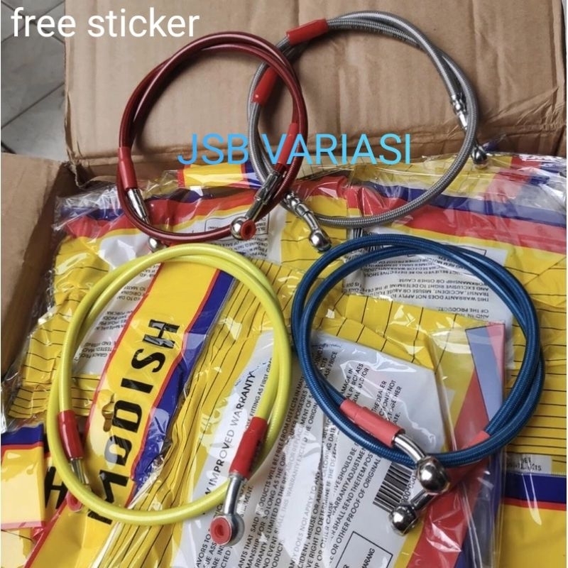 Selang Rem Variasi Selang Rem Depan Cakram Tromol Depan 95cm Universal SELANG REM DEPAN - JSB VARIAS