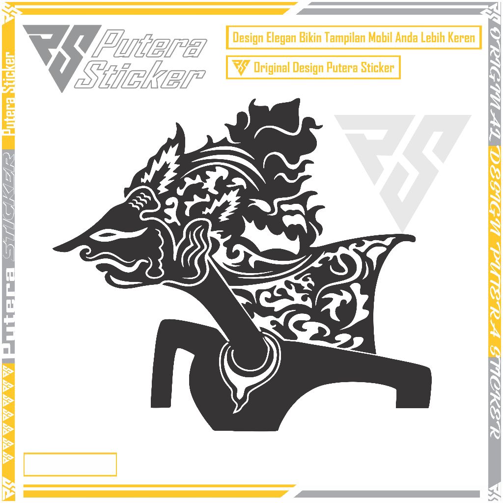 Cutting Stiker Wayang Arjuna sticker/stiker wayang arjuna