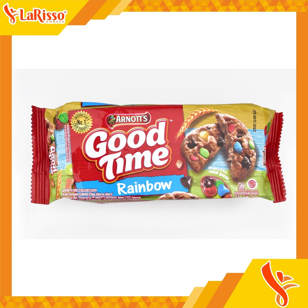 

GOOD TIME COOKIES 72GR RAINBOW CHOCOCHIPS