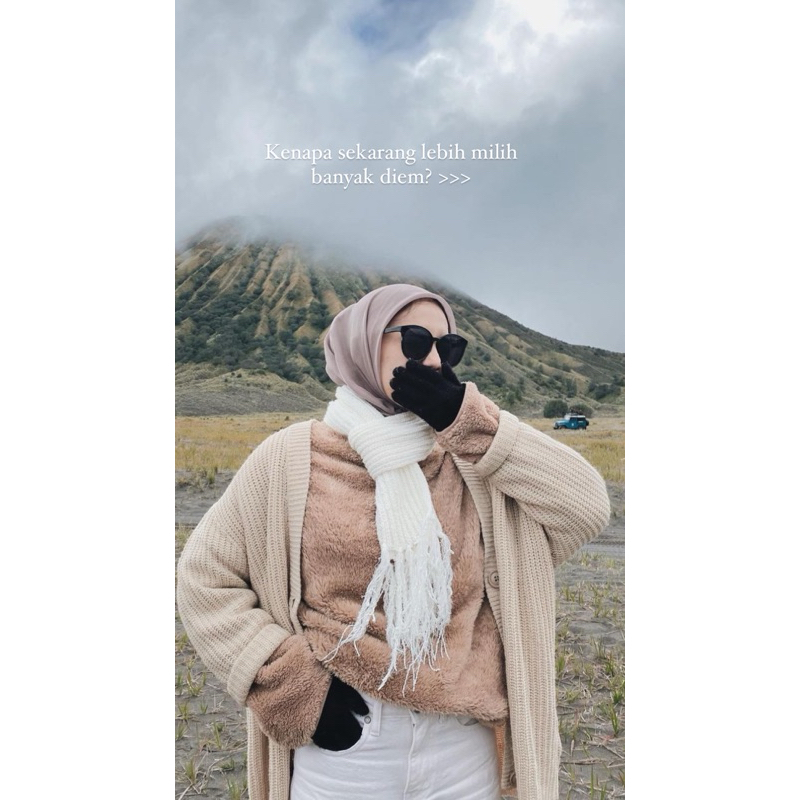 Preloved Hoodie H&M bulu bulu