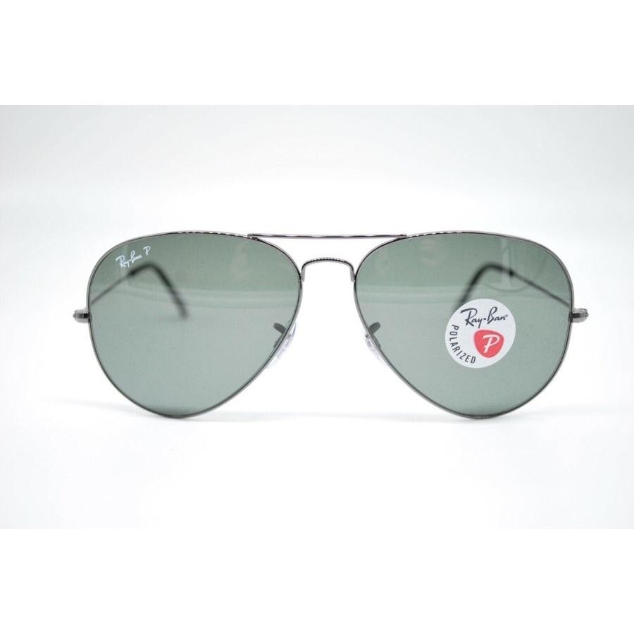 KACAMATA RAYBAN AVIATOR 3026 LARGE METAL 62 SILVER BLACK LENSA POLARIZ