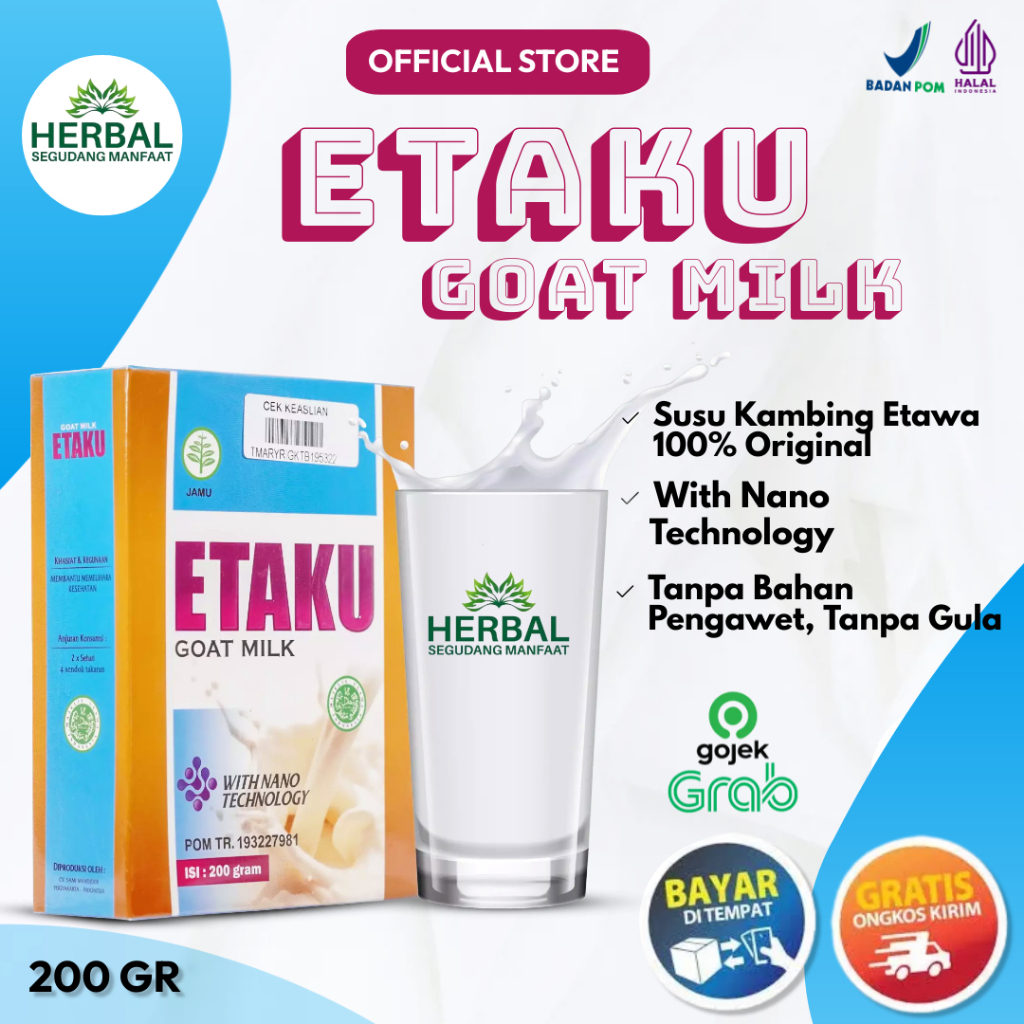 

Susu Kambing Etawa 200gr untuk Gangguan Pernapasan Asma⁣⁣ TBC⁣⁣ Susu Kambing Etaku Goat Milk Asli Original