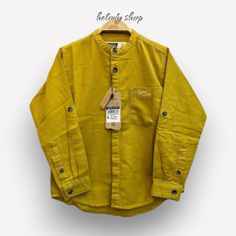 Kemko anak Laki-laki Agera Junior Kemeja koko agera lengan panjang bahan katun linen by Agera junior