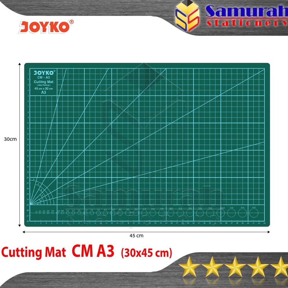 

ART L66F Cutting Mat Joyko Ukuran A3 Alas Cuting Potong Kertas Tatakan Cutter Hijau CMA3 Besar