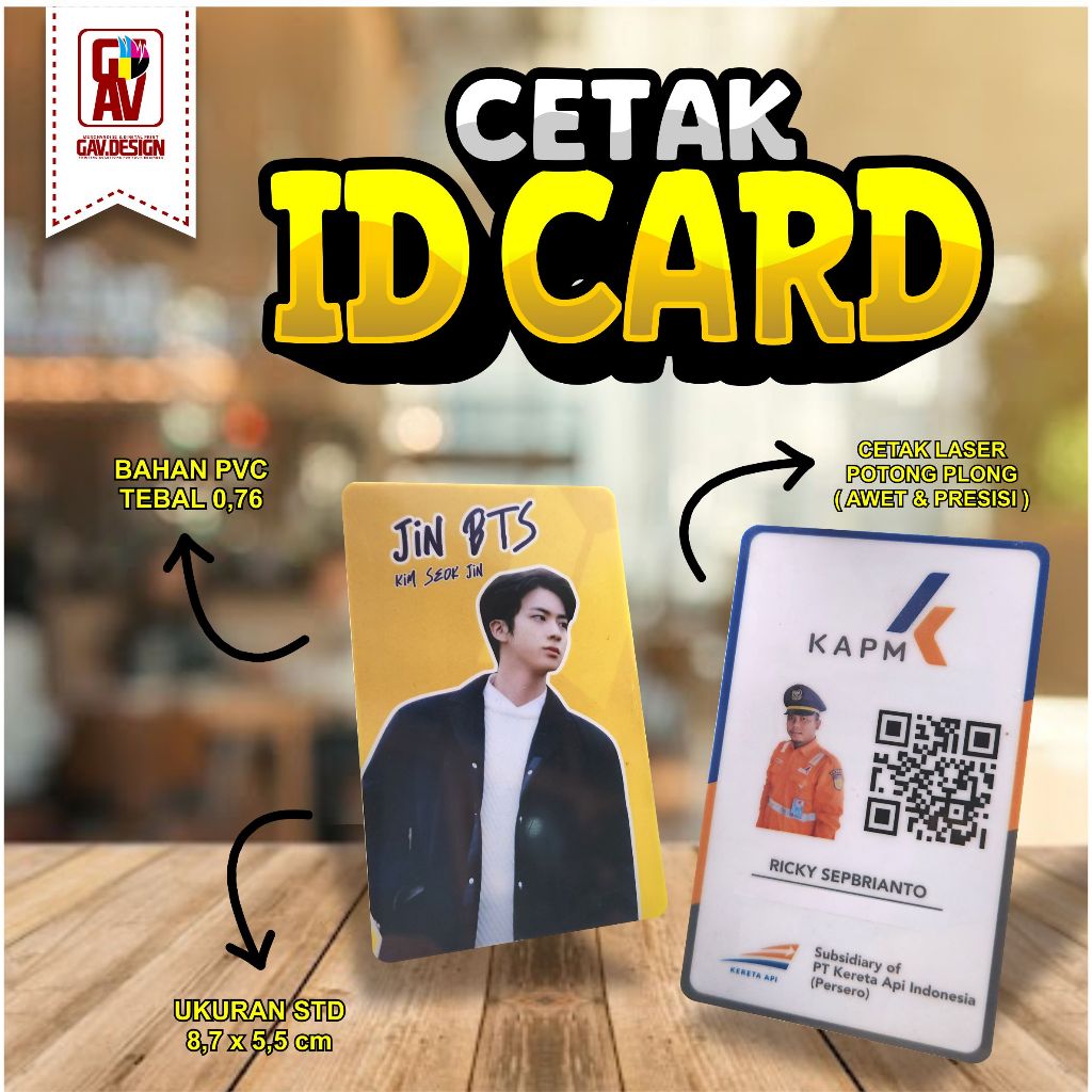 

CETAK ID CARD / CETAK MEMBER CARD / ID CARD KANTOR / ID CARD PERUSAHAAN / ID CARD KOMUNITAS / ID CARD KKN / ID CARD PEGAWAI