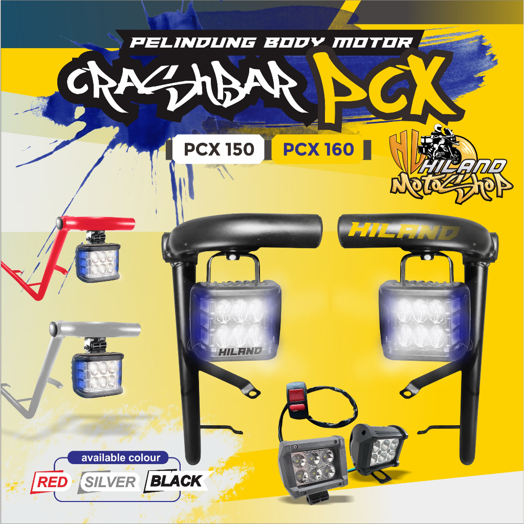 Crashbar PCX 150 New PCX 160 PCX CBU Plus Lampu Tembak CWL Cree Work Light 6 LED