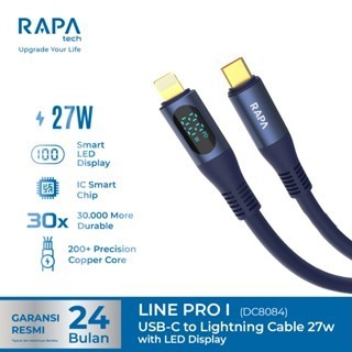 RAPA DC8084 Kabel Data Type C to Lightning with LED Indicator 27W