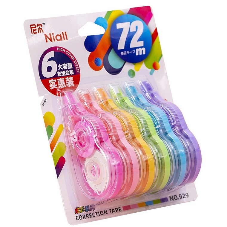 

ART V19L Gmall 6pcs Tipex Tip X Pita Koreksi Pena Correction Tape GMST453