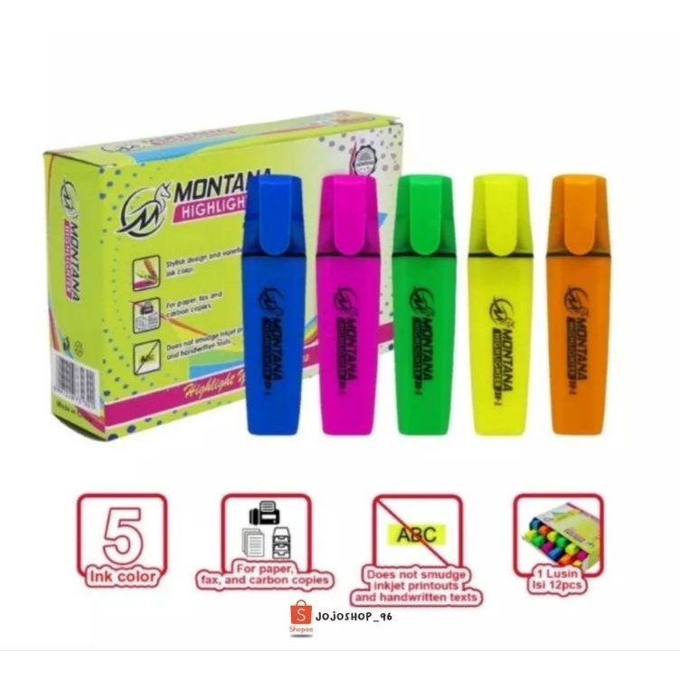 

ART K85W 12pcs stabilo Montana Highlighter Stabilo besar