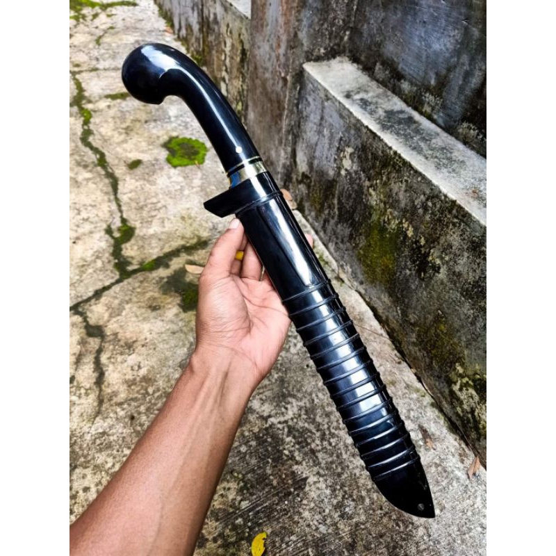 Pisau/Golsem baja elmax 30,2cm & bohler K110 full tanduk