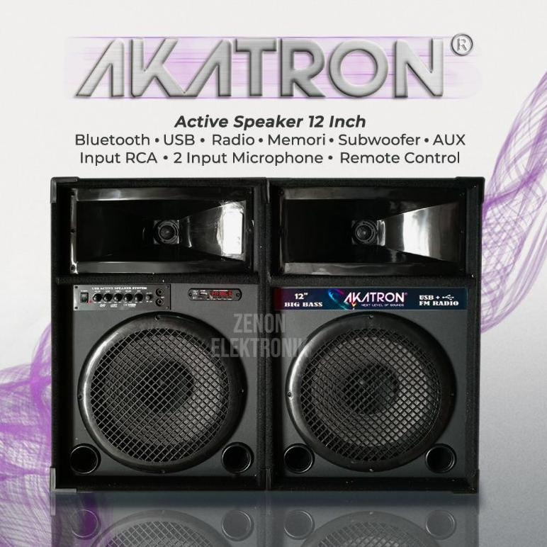 [Art. 6678] Speaker Aktif Akatron 12 IN Inch Inchi Subwoofer Dapat 2 Box Lebih Murah Dari Polytron P