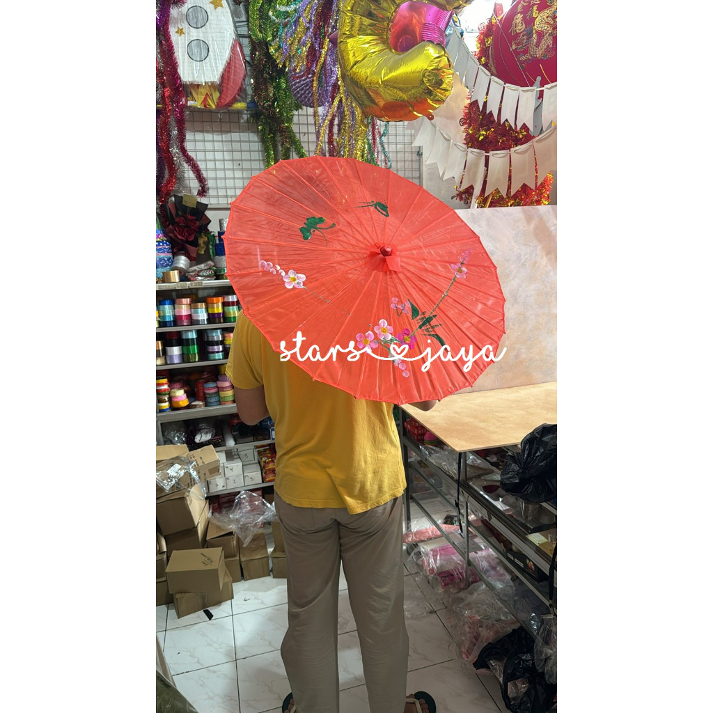 Payung Oriental, Payung Geulis, Payung Cina Kain, Dekorasi Imlek