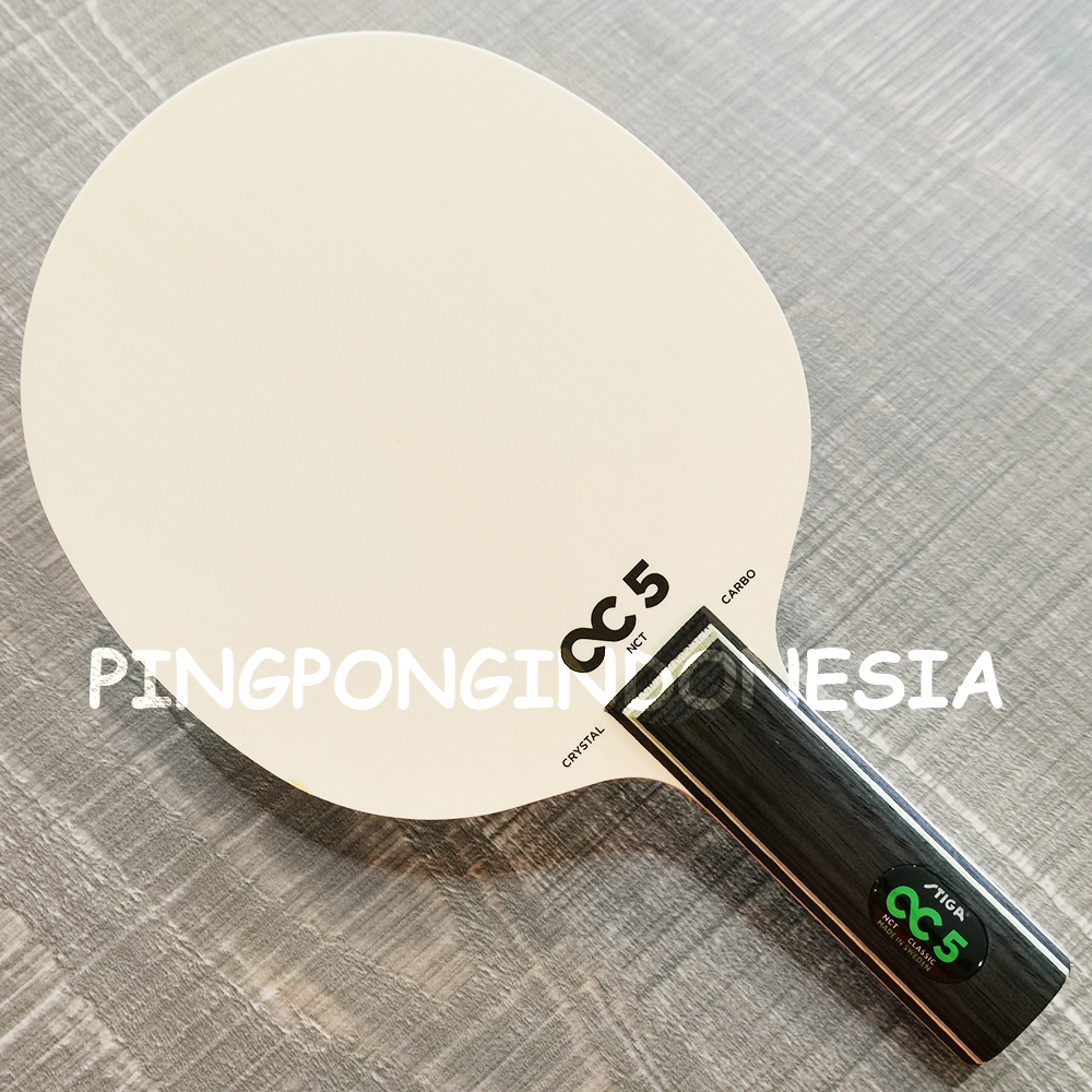 Stiga Crystal Carbo Nct 5 JTTAA - CC5 Blade Kayu Pingpong Tenis Meja Bat Bet Offensive Kayu Tenismej