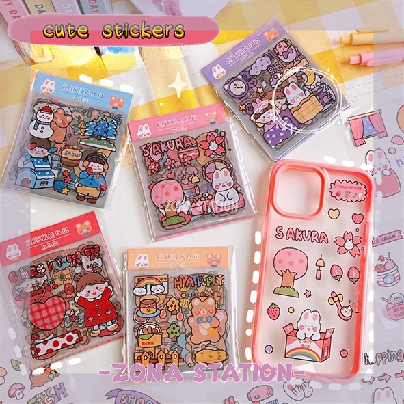 

[ZS] 1 Lembar / Random Sticker Riirii Cute Decoration Scrapbook