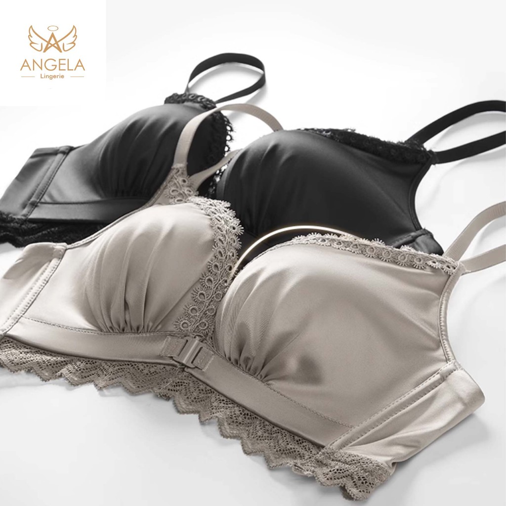 ANGELA PREMIUM JAPAN Jessie Bra BH Push Up Set Bukaan Depan Tanpa Kawat Celana Dalam Wanita Bikini S