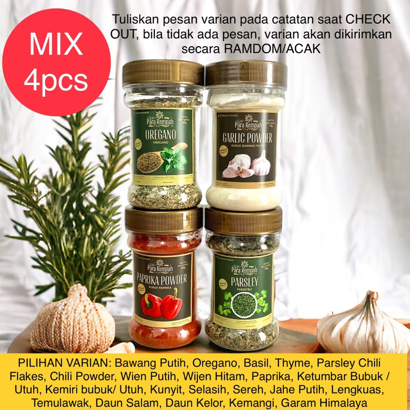 

MIX 4pcs Paket Hemat Bisa Pilih Bumbu Dapur Para Rempah Premium pararempah