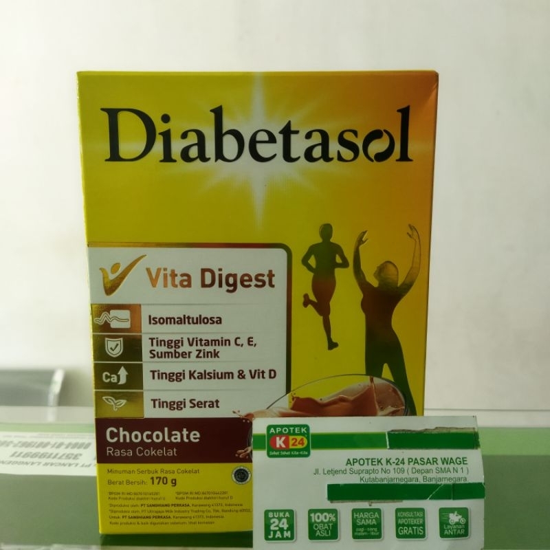 

Diabetasol Vita Digest Coklat 170g (per Pcs)