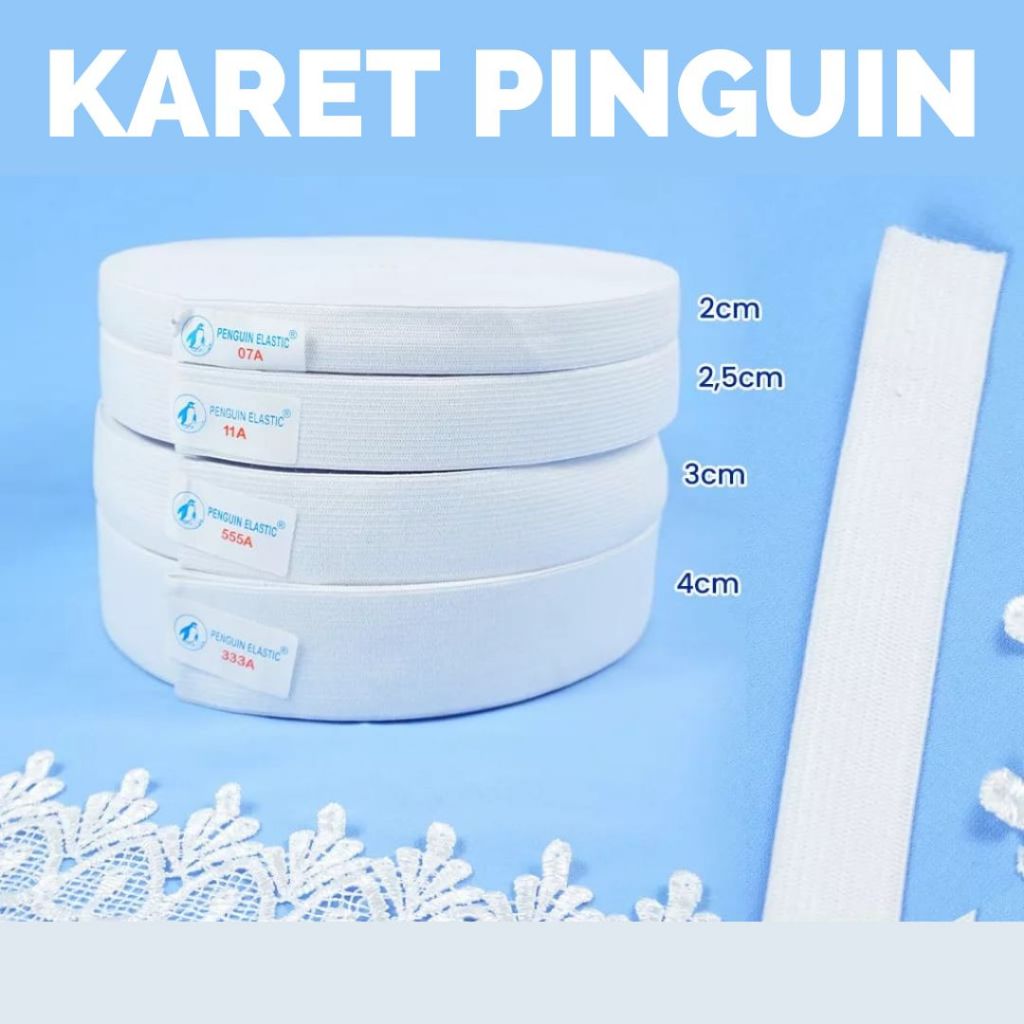 Karet Elastis PInguin Karet Elastis 2cm/2,5cm/3cm/4cm