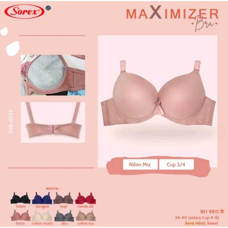 BH Bra Busa Tebal Sorex 9811 | Push Up Bra Pakai Kawat