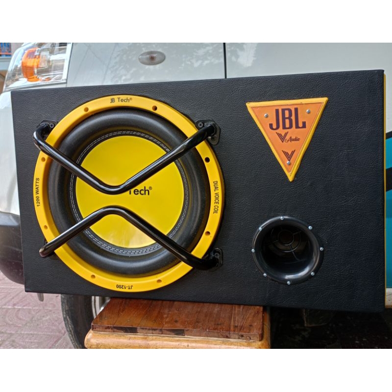 AUDIO MOBIL SUBWOOFER JB TECH 12 INC DOUBLE COIL 1200WATT PLUS BOX LOGO JBL DAN GRIL STAINLESS