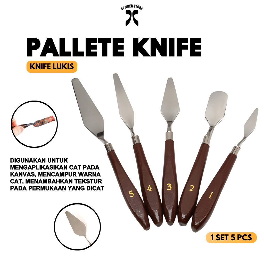 

Pallete Knife Set Lukis Painting Knife Sendok Kue Cetakan