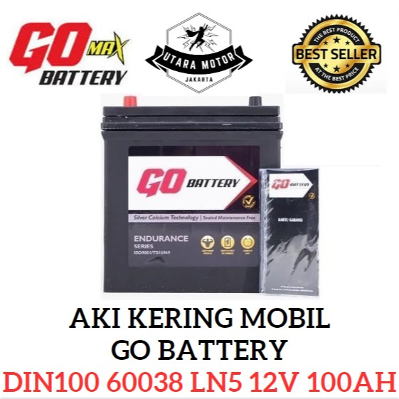 GO BATTERY Aki Kering Mobil DIN100 60038 LN5 12V 100Ah Volvo S80 Audi