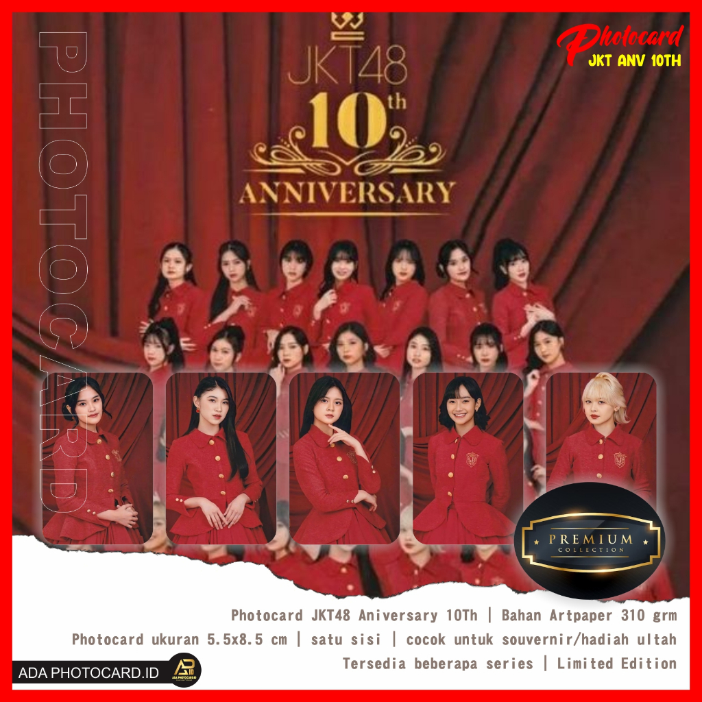 Photocard JKT48 Red Seifuku  isi 25 Pcs Premium (Unofficial/Fanmade) Free Inner Slevee dan Stiker | 