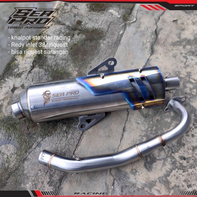 Knalpot Standar Racing Inlet 38 original Type Gen3 Aerox new Aerox old Nmax new Nmax old Pcx Adv Var