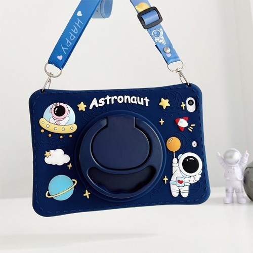 Silikon Case Anak Tali Lanyard Astronot Lucu Anti Banting Untuk Samsung Tab A9 8.7/Tab A9 Plus/A7 Li