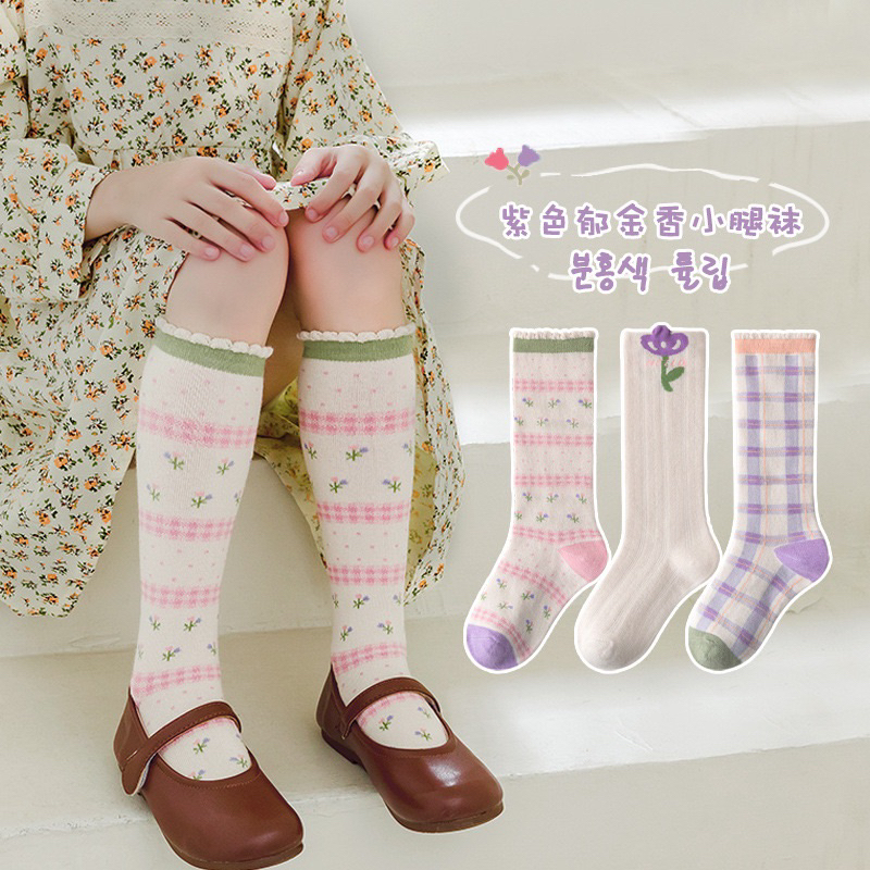 Minliu Long Socks Kids / Kaos kaki panjang anak perempuan / kaos kaki panjang anak cewek import