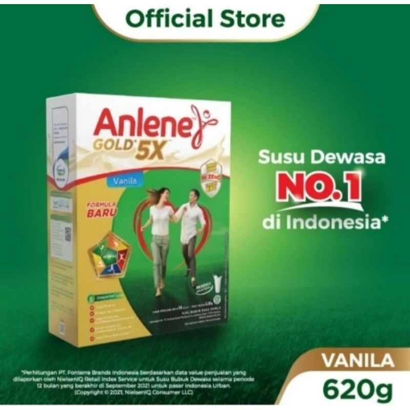 

ANLENE GOLD PLUS VANILA - SUSU BUBUK 620GR