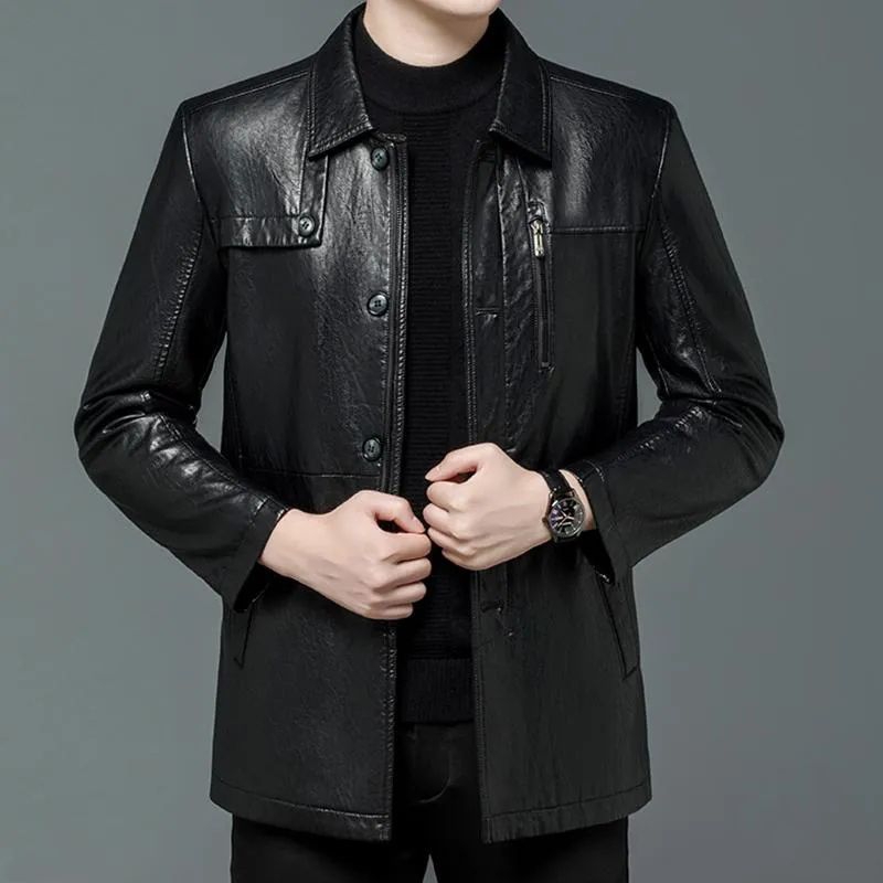 Jaket blazer kulit Asli 100%-Jaket kulit Domba super-Jaket kulit original