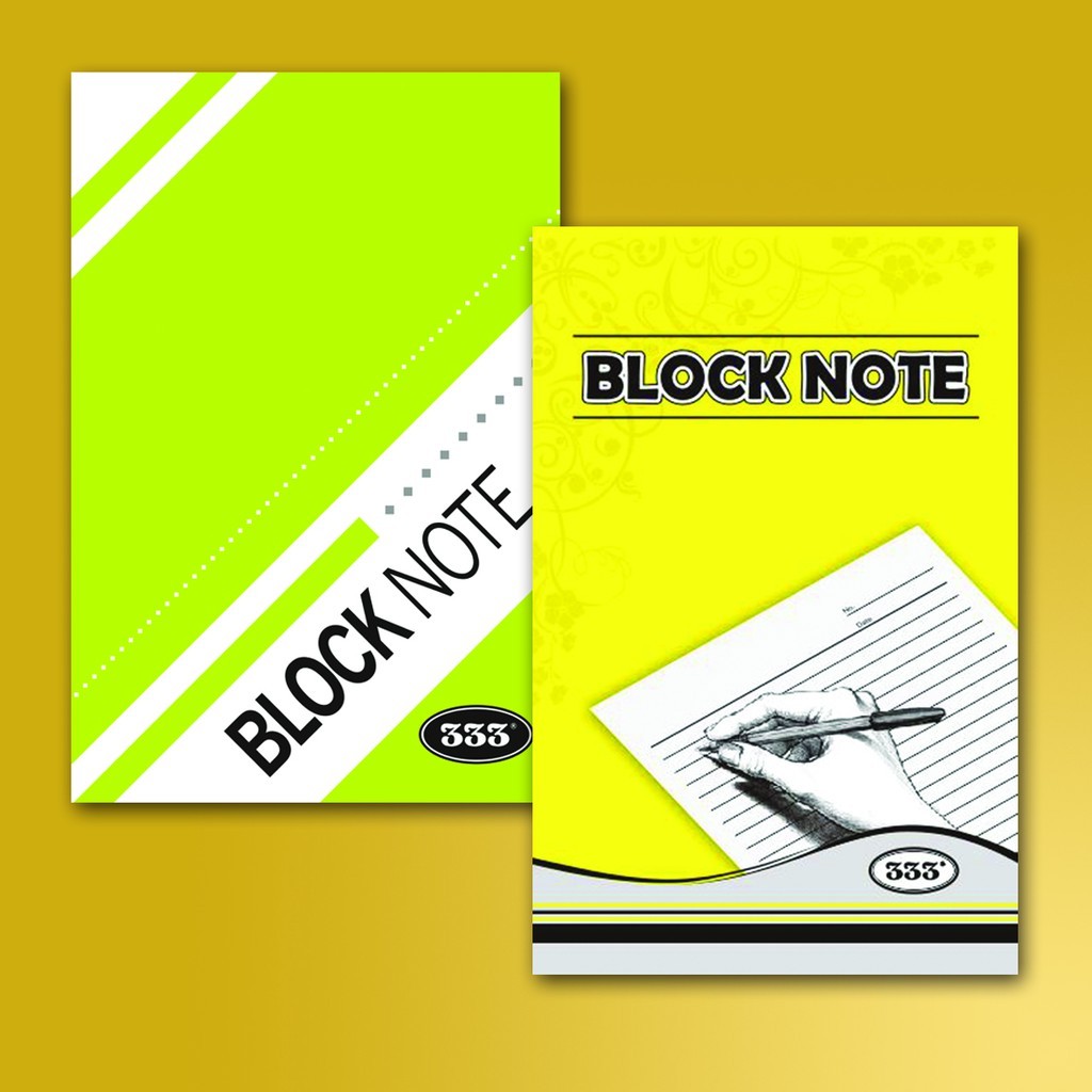 

333 Block Note Tanggung Garis 1/2 Kwarto Isi 30 Lembar, 50 Lembar & 100 Lembar [ 1 Pak ]