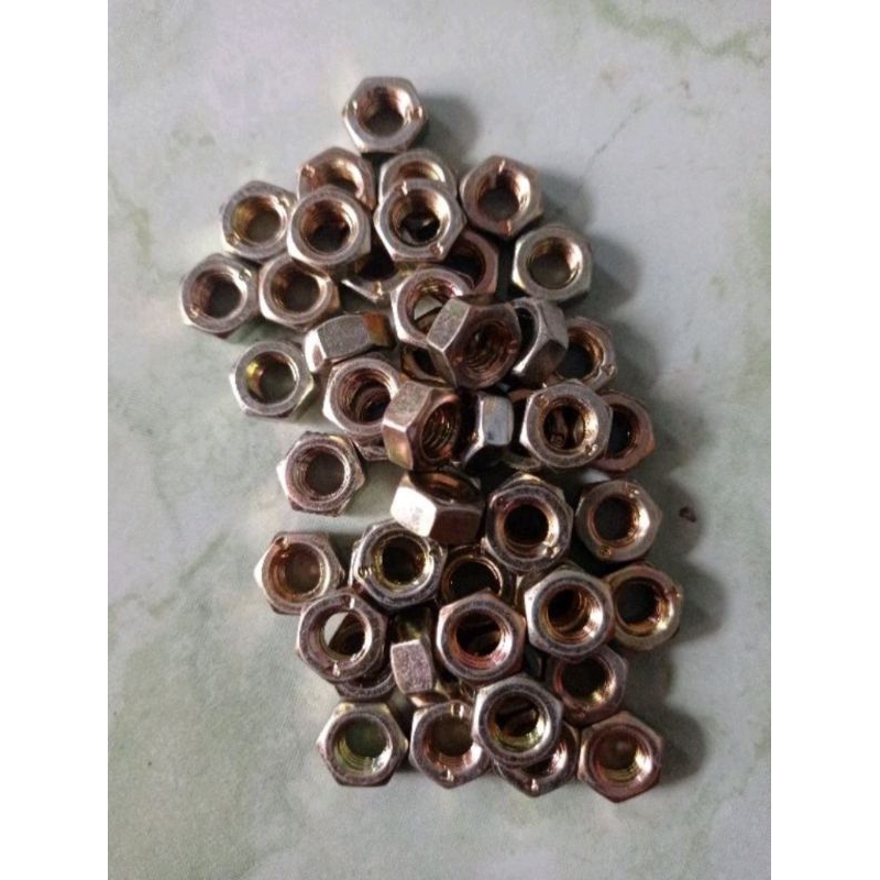 25 PC MUR 6MM KUNING/MUR UNTUK BAUT KUNCI 10