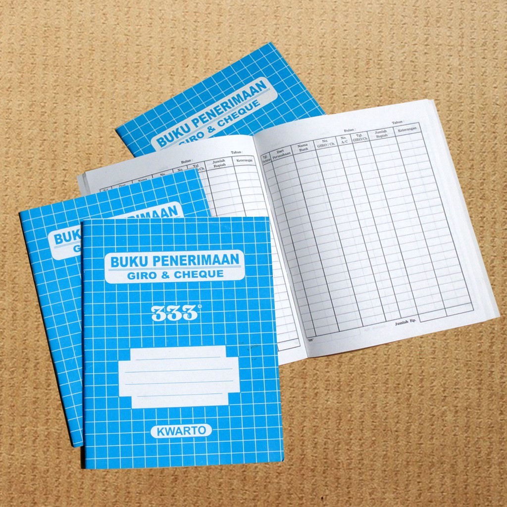 

333 Buku Cek & Giro Isi 60 Lembar & 80 Lembar [ 1 Pak ]