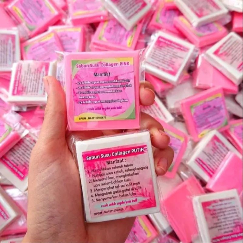 Sabun susu collagen viral / sabun collagen pink pemutih bpom / sabun susu collagen