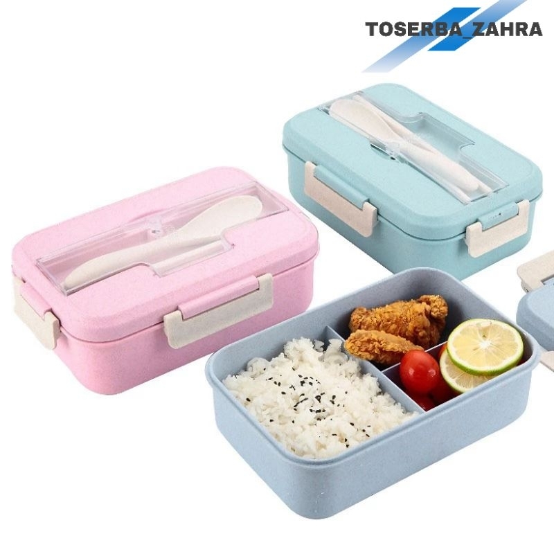 Tempat makan / Kotak Makan 4 in 1 / Tempat Makan Satu Set / Kotak Bekal Makan