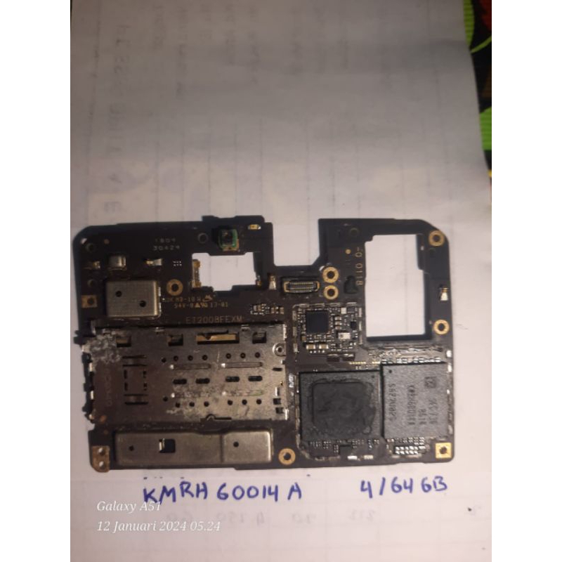 ic emmc samsung kmrh 60014a