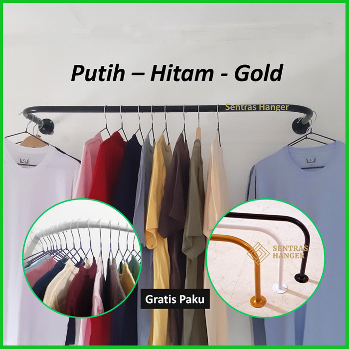 GARANSI (COD) GANTUNGAN BAJU DINDING/GANTUNGAN BAJU TEMBOK/GANTUNGAN BAJU BESI/GAWANG BAJU TERLARIS