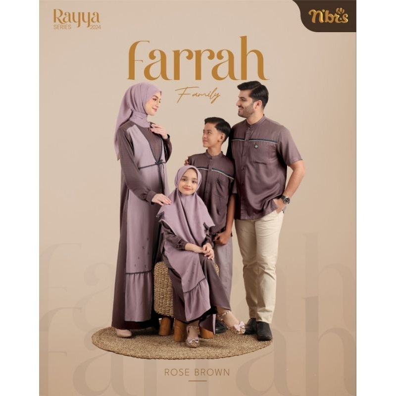 NIBRAS RAYYA SERIES FARRAH ROSE BROWN SARIMBIT KELUARGA NIBRAS /COUPLE KELUARGA NIBRAS
