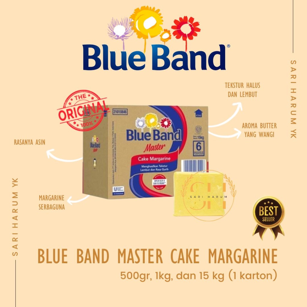 

Blue Band Master Cake Margarine | Repack 500gr | Blueband MCM 500gr