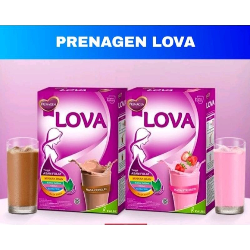 LOVAMIL PRENAGEN LOVA susu Ibu Hamil dan Menyusui 120gr Rasa COKLAT/Strawberry
