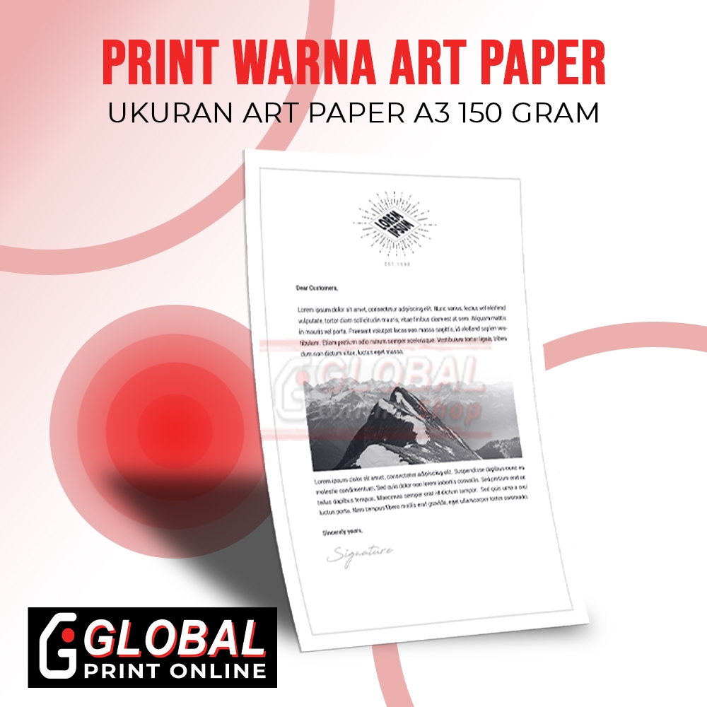 

Global Print Shop Online - Print Hitam Putih Art Paper A4 & A3 (Laminasi & Tanpa Laminasi)