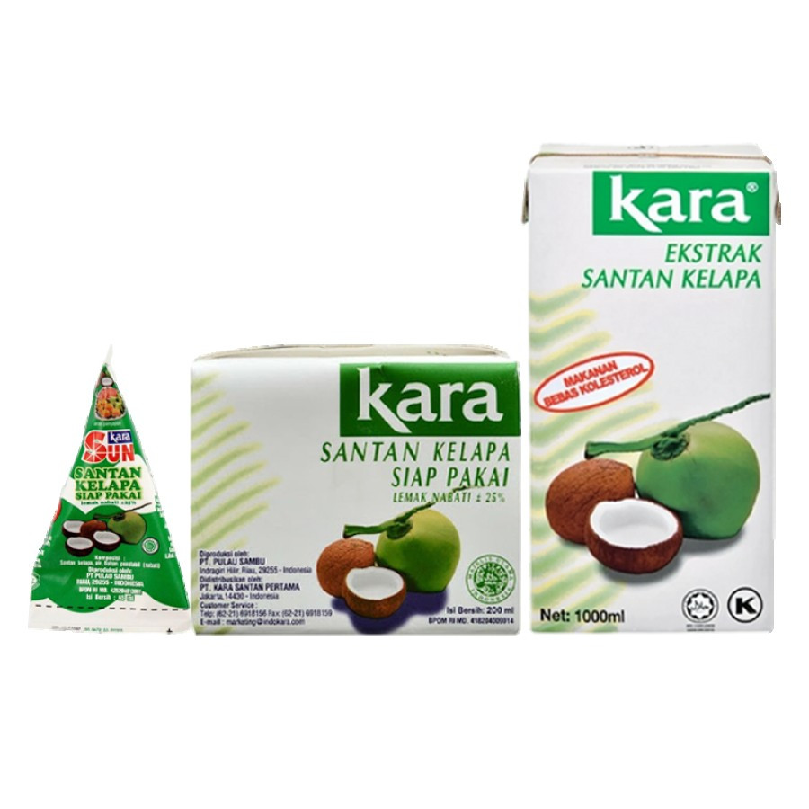 

Kara / Sun Kara Santan Kelapa Siap Pakai Kemasan 65 ML- 200 ML