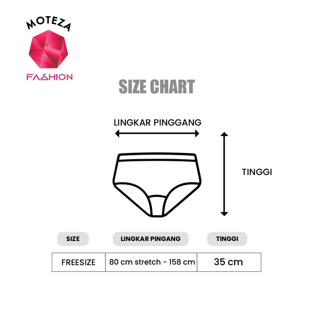 da Tally 689 CD Celana Dalam Wanita Jumbo BSize - Katun Hh Waist Free Size Fit to XXXXL