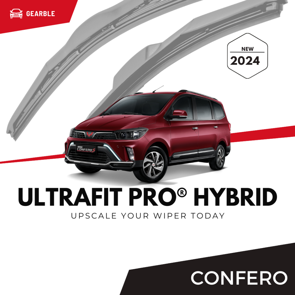 Premium Wiper Model Hybrid Mobil Confero Wifer Karet Kaca Depan Wuling Confero Car Windshield Blade 