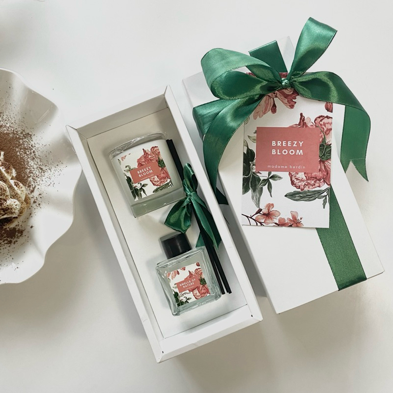 Hampers Lilin Aromaterapi + Reed Diffuser | Aesthetic Hampers amand Gift| CHRISTMAS HAMPERS 2025 | H