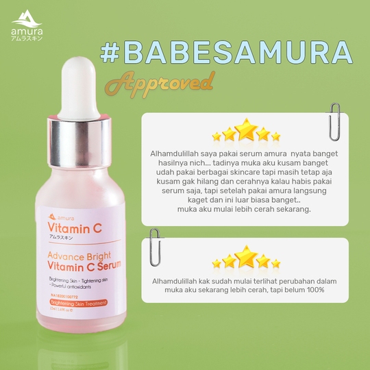 Amura TwinPack  Vit C Serum - Spesialis Hilangkan Kusam &amp; Cerahkan Wajah
