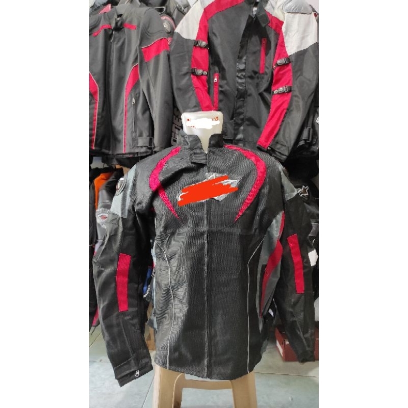 Jaket motor touring harian outdoor pria protektor bikers tebal safet keren kuat balap race sport mog
